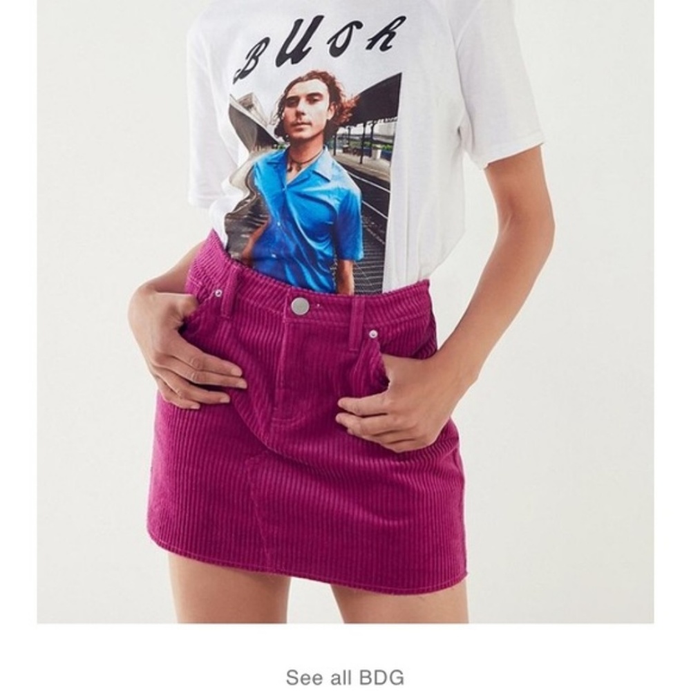 Urban Outfitters Plum Corduroy Mini Skirt